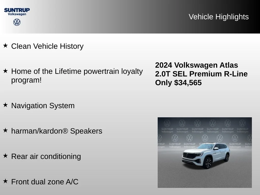 Used 2024 White Volkswagen 2.0T SEL Premium R-Line image 8