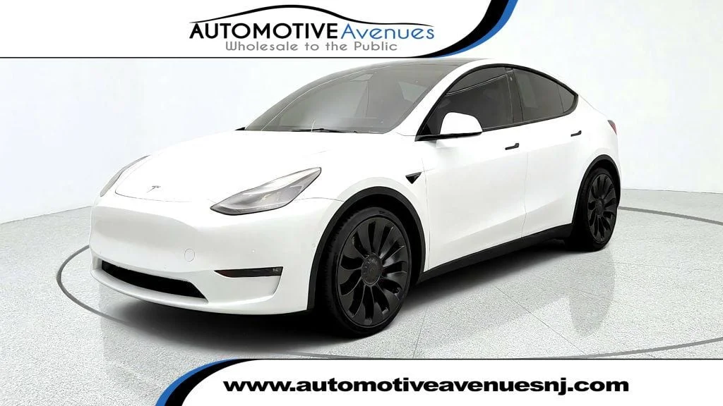 Used 2022 Pearl White Multi-Coat Tesla Performance AWD image 1