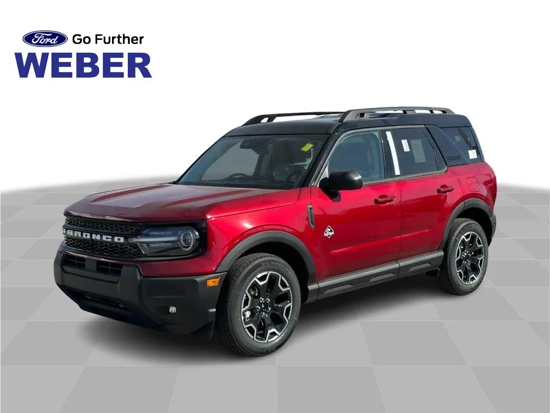 New 2025 Ruby Red Metallic Tinted Clearcoat Ford Outer Banks 4x4 image 1