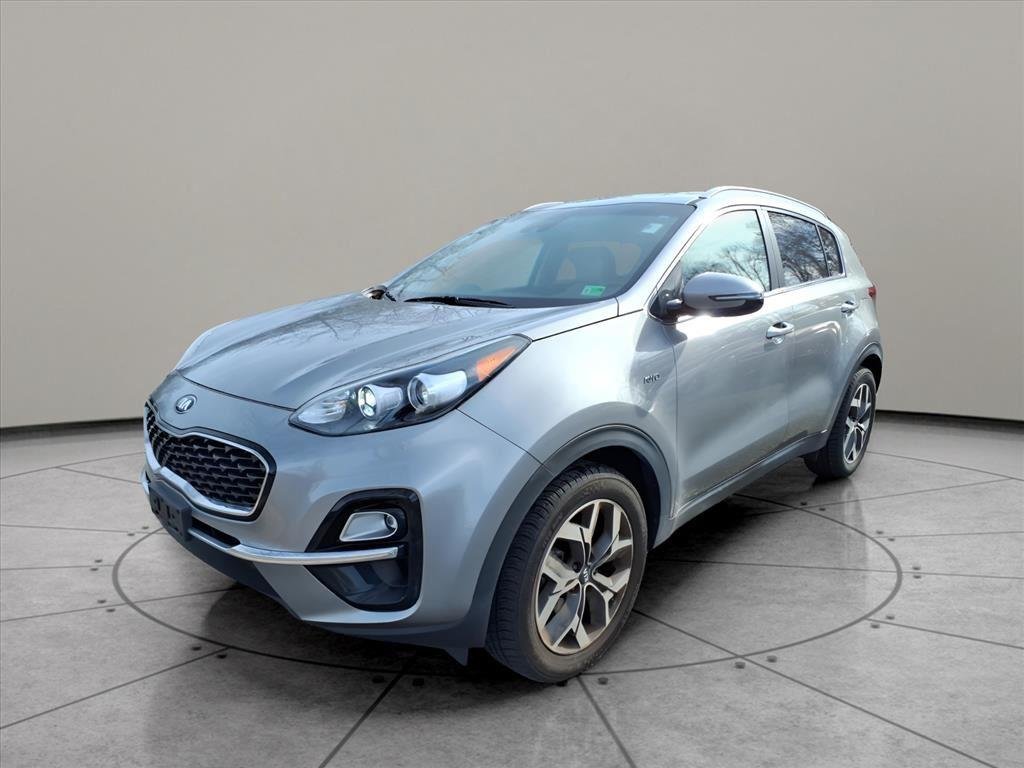Used 2021 Sparkling Silver Kia EX image 1