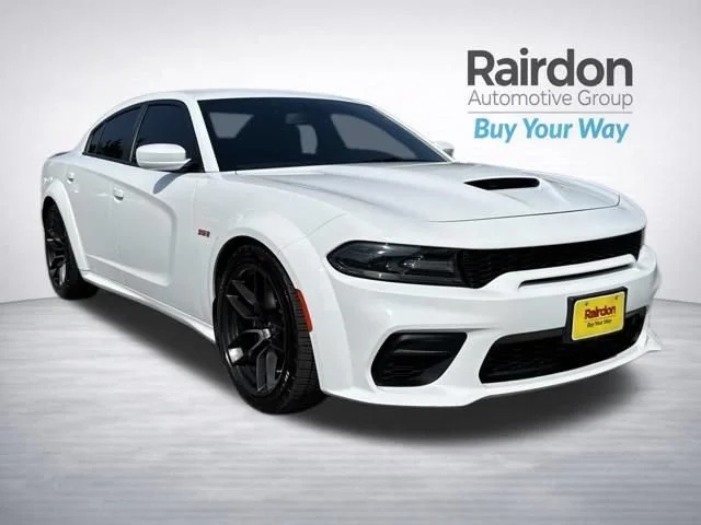 Used 2021 White Knuckle Clearcoat Dodge Scat Pack Widebody image 1