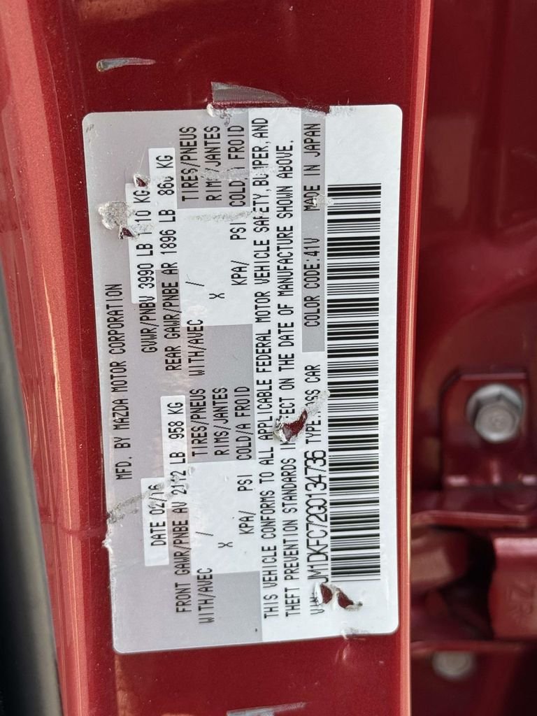 Used 2016 Red Mazda Touring image 30
