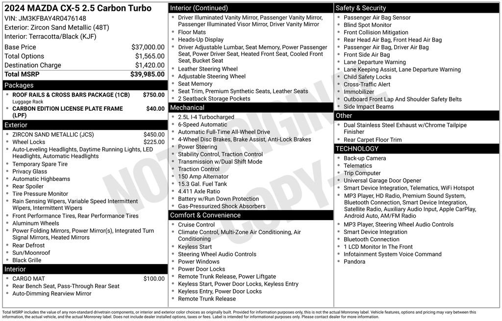 Certified Used 2024  Mazda 2.5 Carbon Turbo image 19
