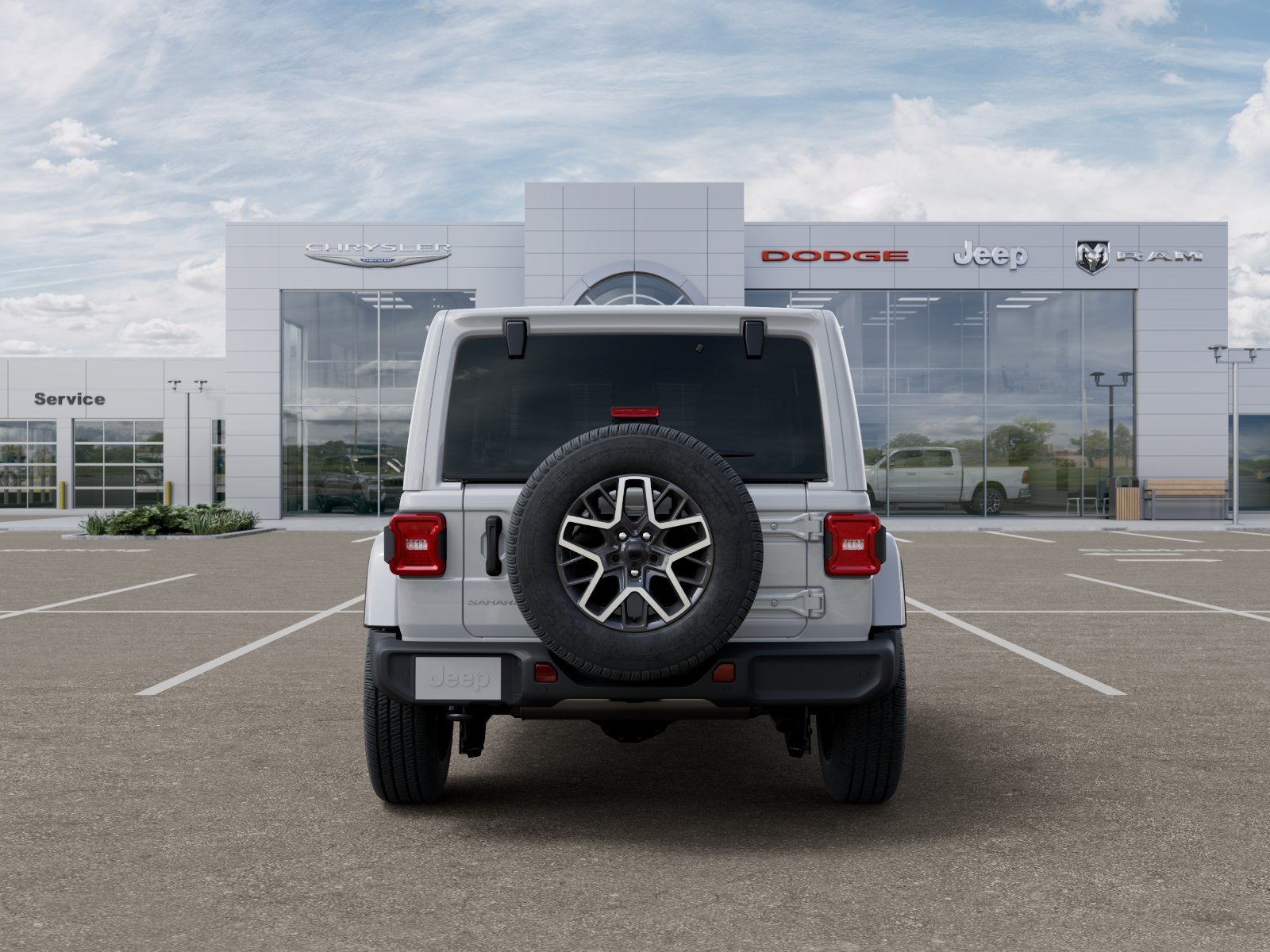New 2026 Bright White Clear-Coat Exterior Paint Jeep Sahara image 16