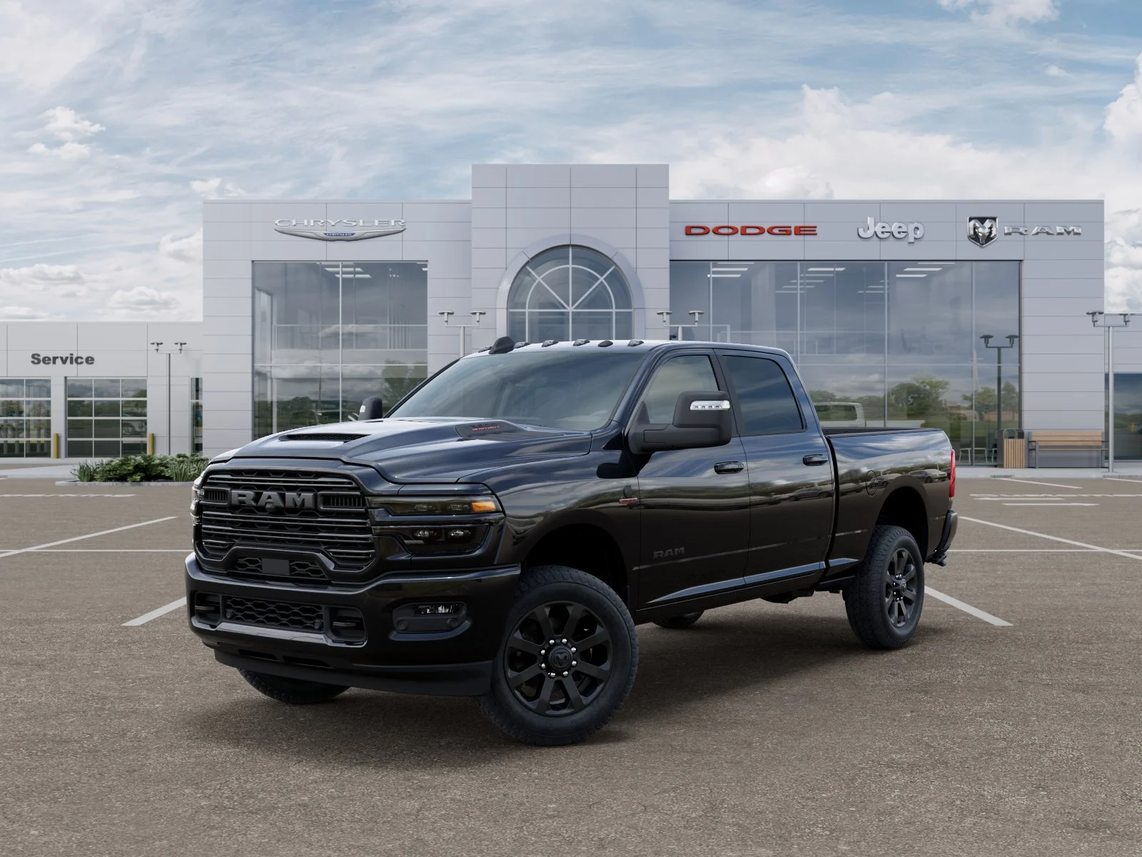 New 2026 Diamond Black Crystal Pearl-Coat Exterior Paint RAM Laramie image 28