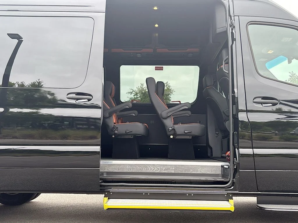 New 2025 Obsidian Black Metallic Mercedes-Benz 15 Passenger Sliding Door image 17