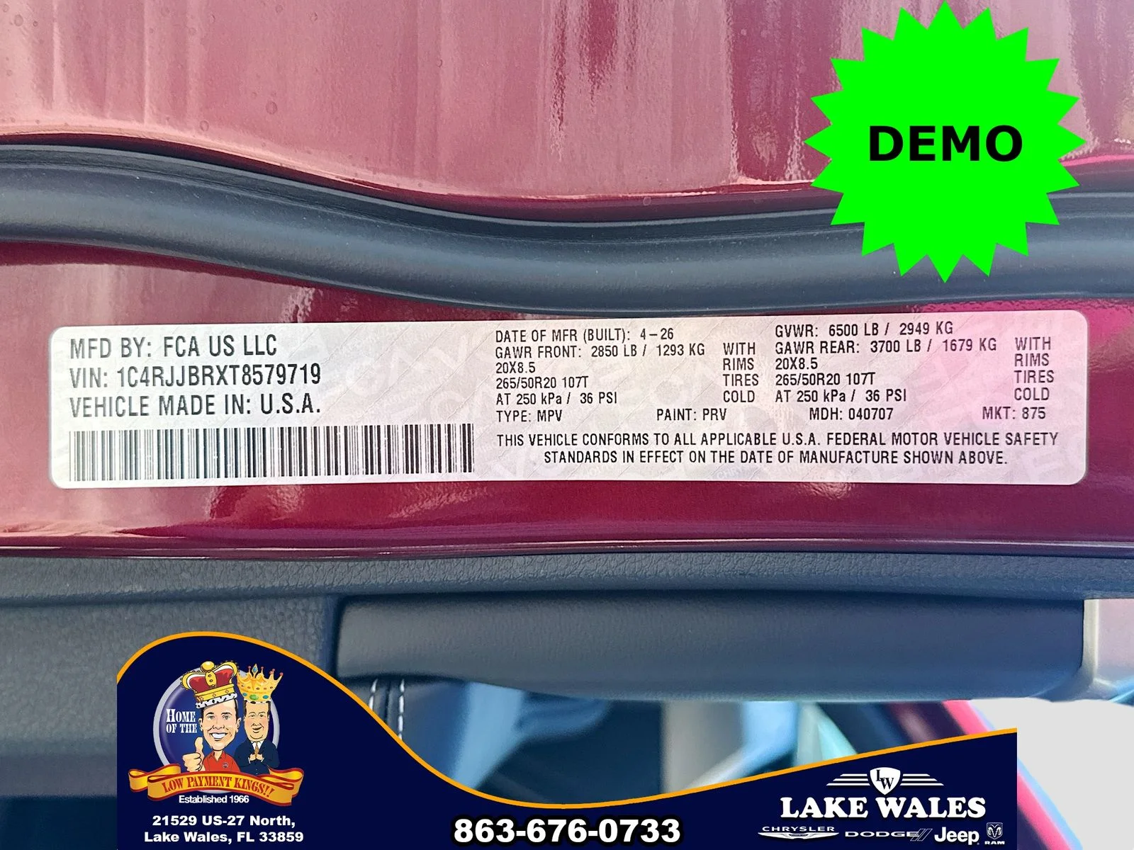 New 2026 Velvet Red Pearl-Coat Exterior Paint Jeep Limited image 29