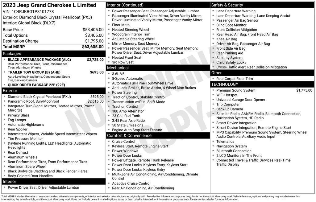 Used 2023 Diamond Black Jeep Limited image 6
