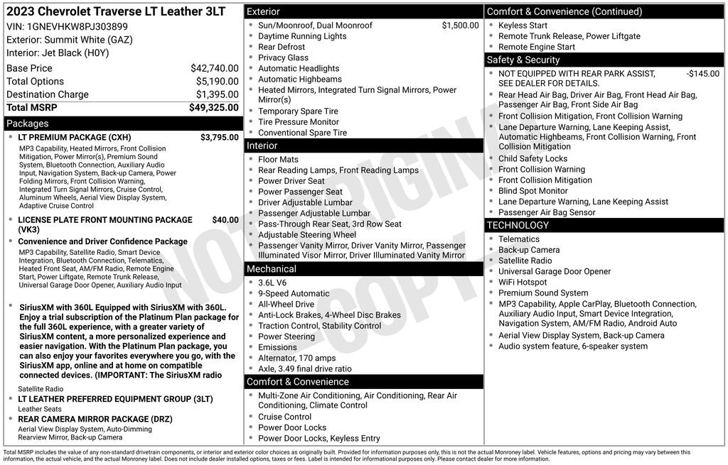 Used 2023 White Chevrolet LT Leather image 6