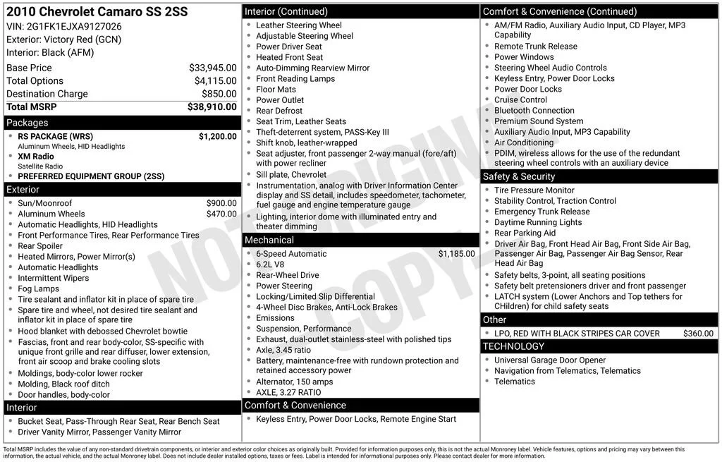 Used 2010 Victory Red Chevrolet 2SS image 39