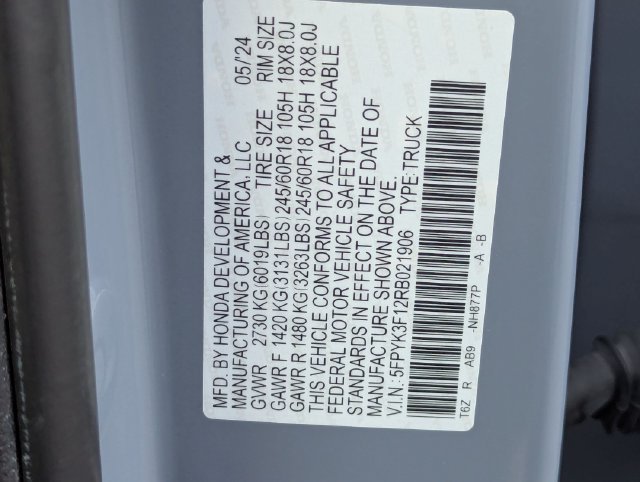 Certified Used 2024 Sonic Gray Pearl Honda Sport image 31