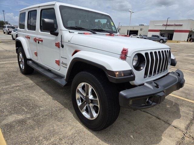 Used 2021 Bright White Clearcoat Jeep Unlimited Sahara image 7