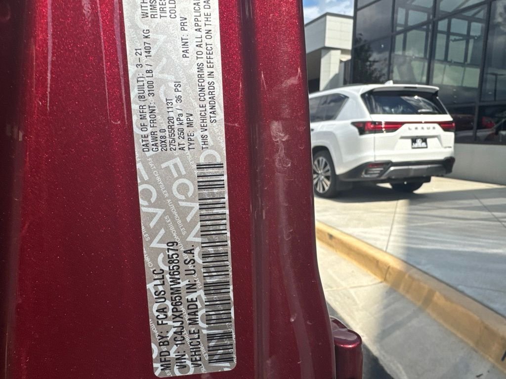 Used 2021 Red Jeep Unlimited Sahara 4xe image 2