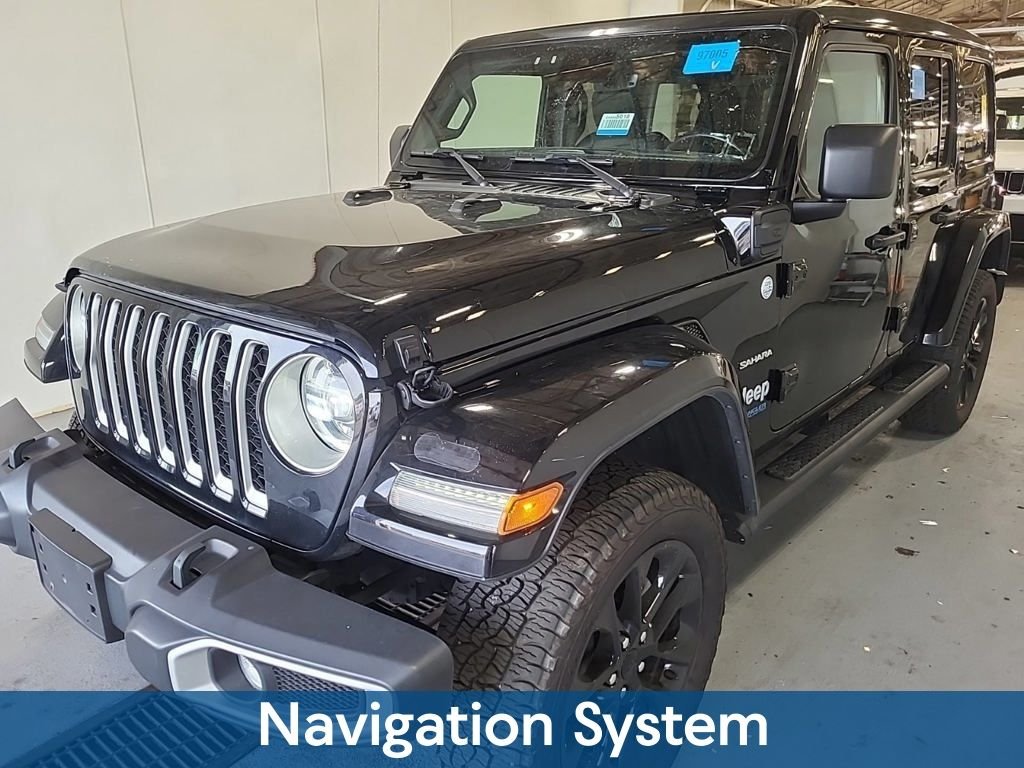 Used 2021 Black Jeep Unlimited Sahara 4xe image 3
