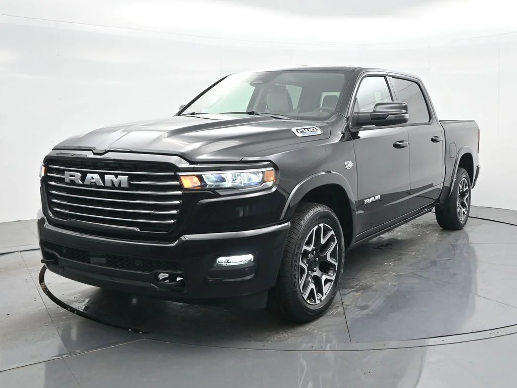 New 2026 Diamond Black Crystal Pearl-Coat Exterior Paint RAM Laramie image 1