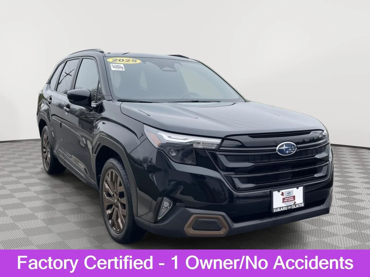 Certified Used 2025 Crystal Black Silica Subaru Sport image 1