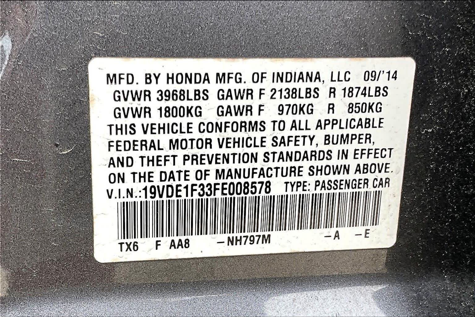 Used 2015 Modern Steel Metallic Acura  image 34