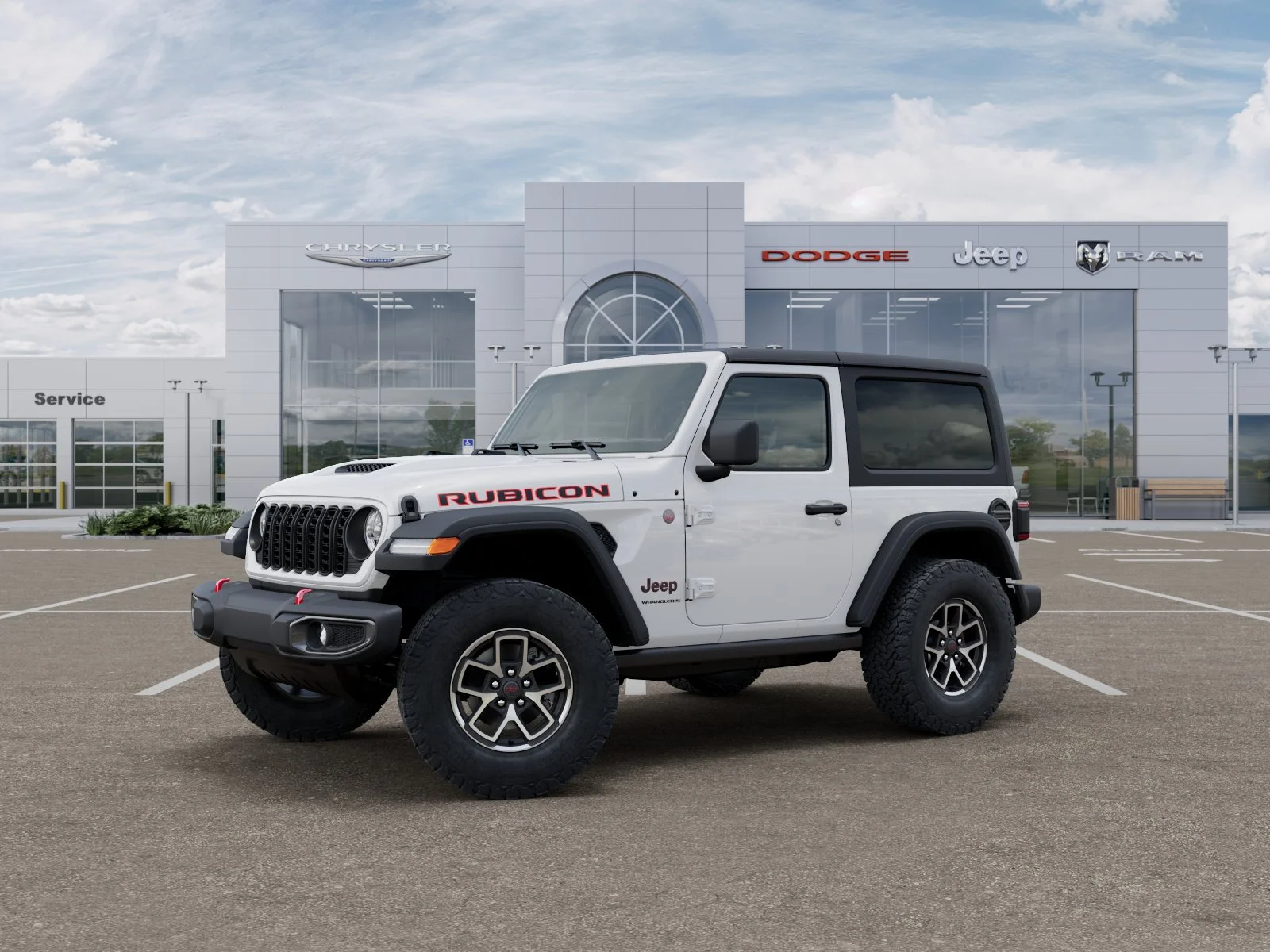 New 2026 Bright White Clear-Coat Exterior Paint Jeep Rubicon image 12
