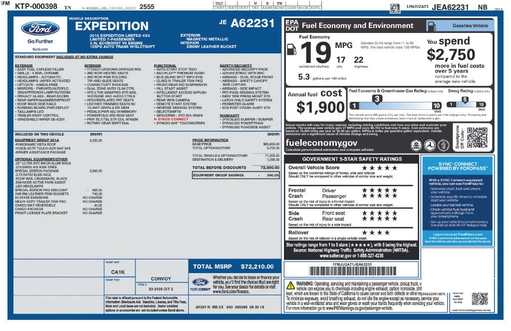 Used 2018 Magnetic Ford Limited image 62