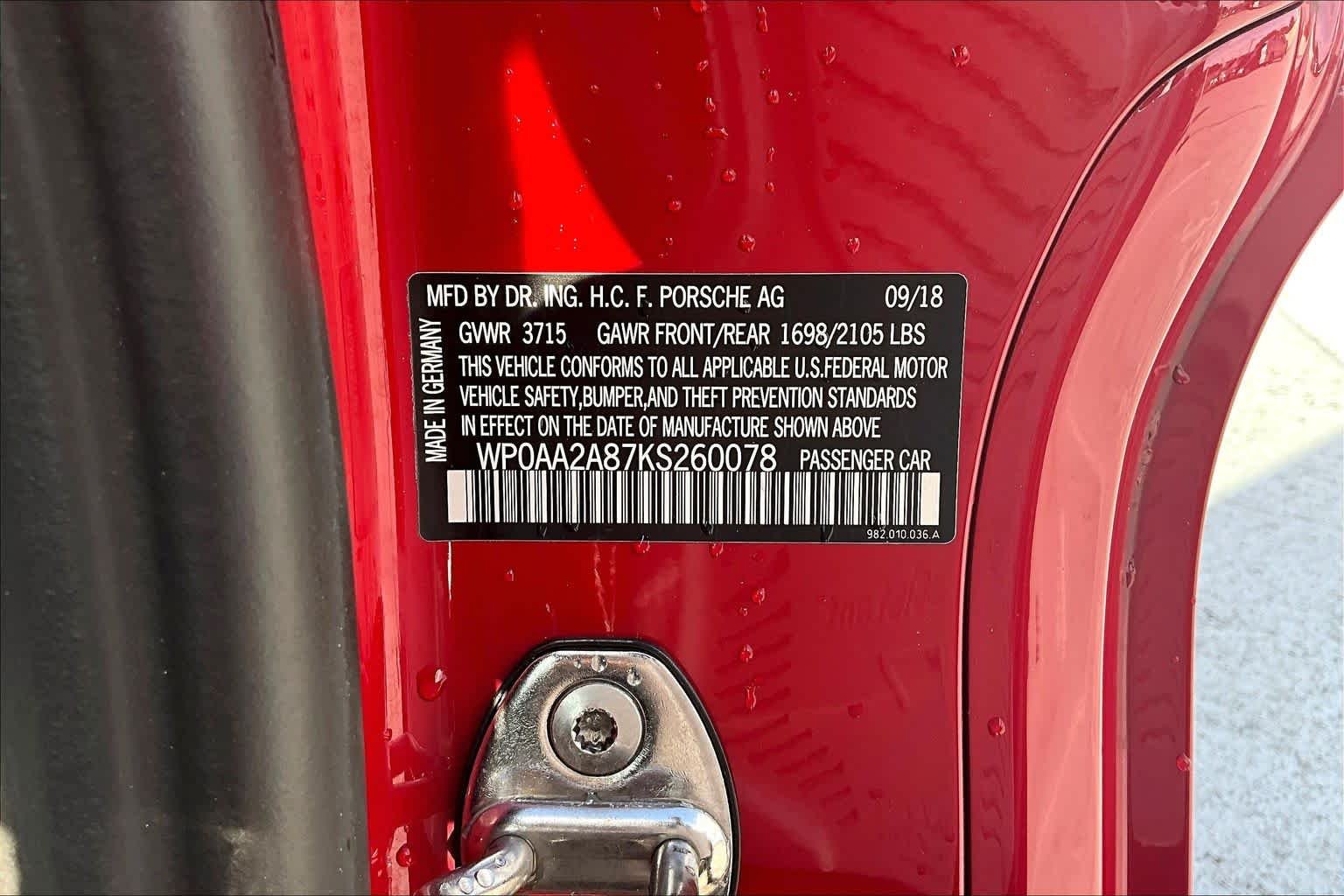 Used 2019 Carmine Red Porsche  image 28