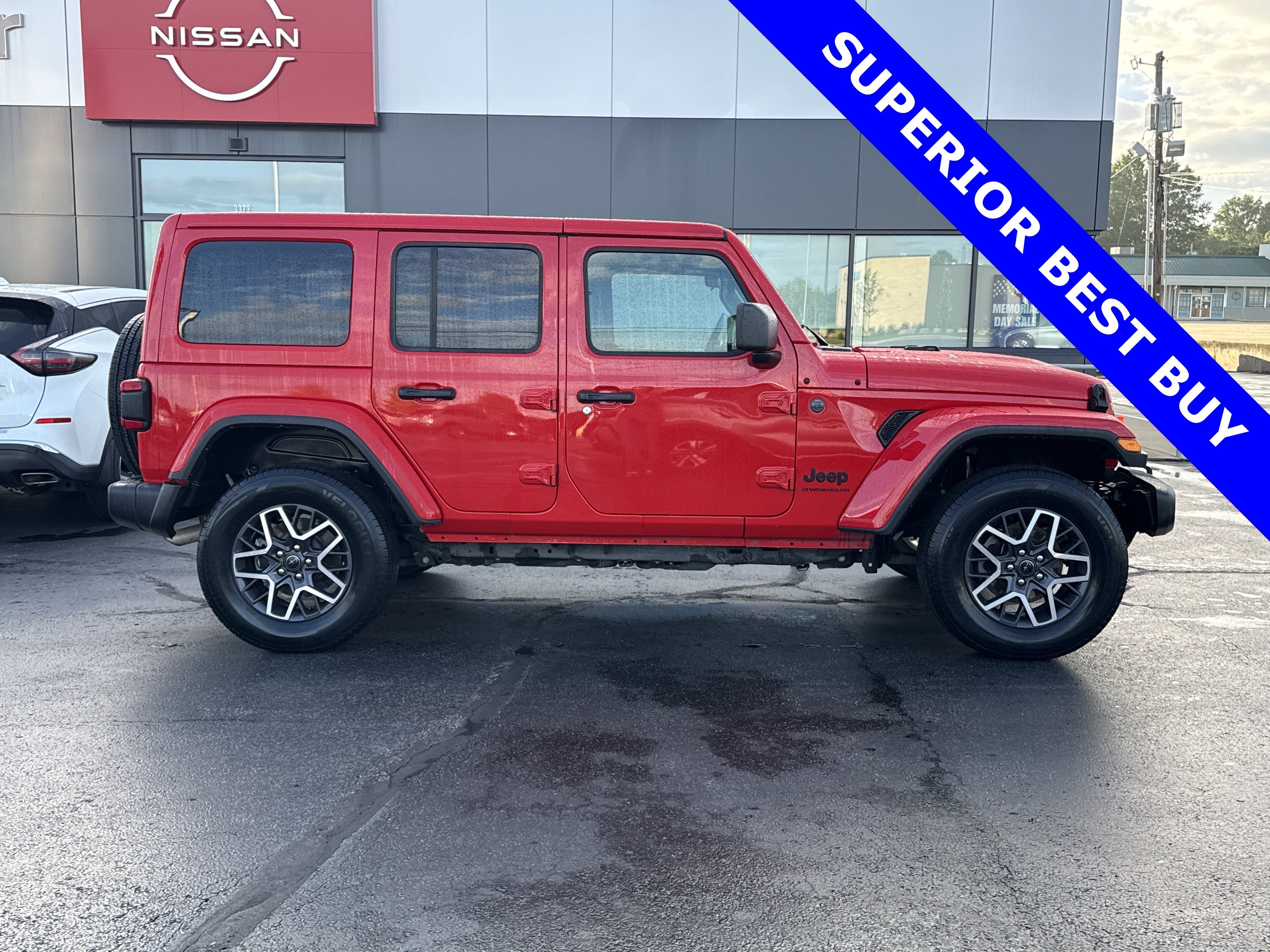 Used 2025 Firecracker Red Clearcoat Jeep Sahara 4WD image 2