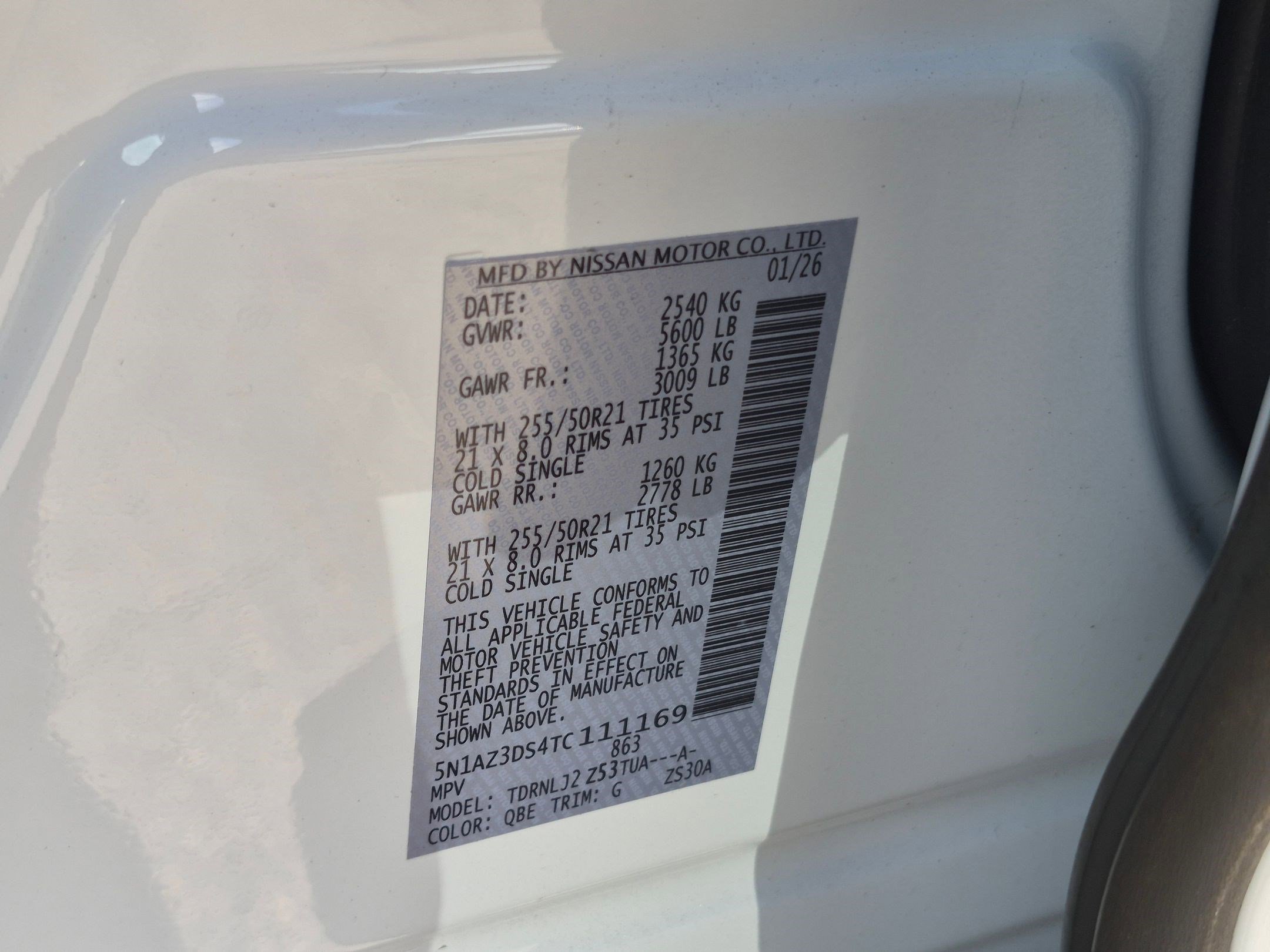 New 2026 Everest White Pearl Tricoat/Super Black Nissan Platinum image 19