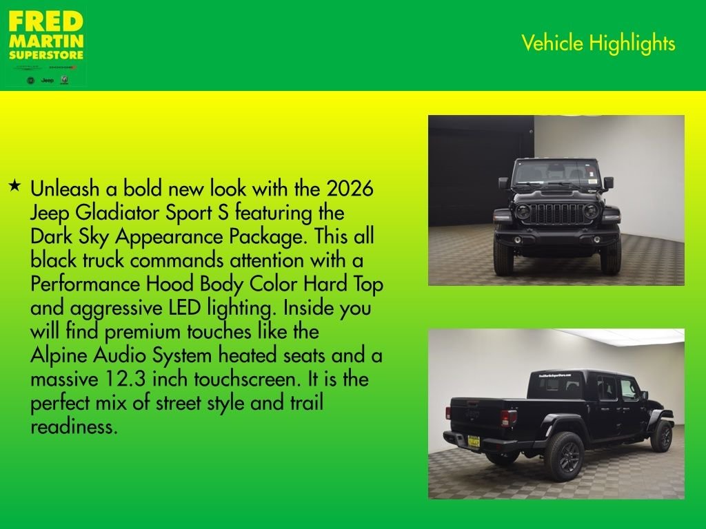New 2026 Black Clearcoat Jeep Sport S image 7