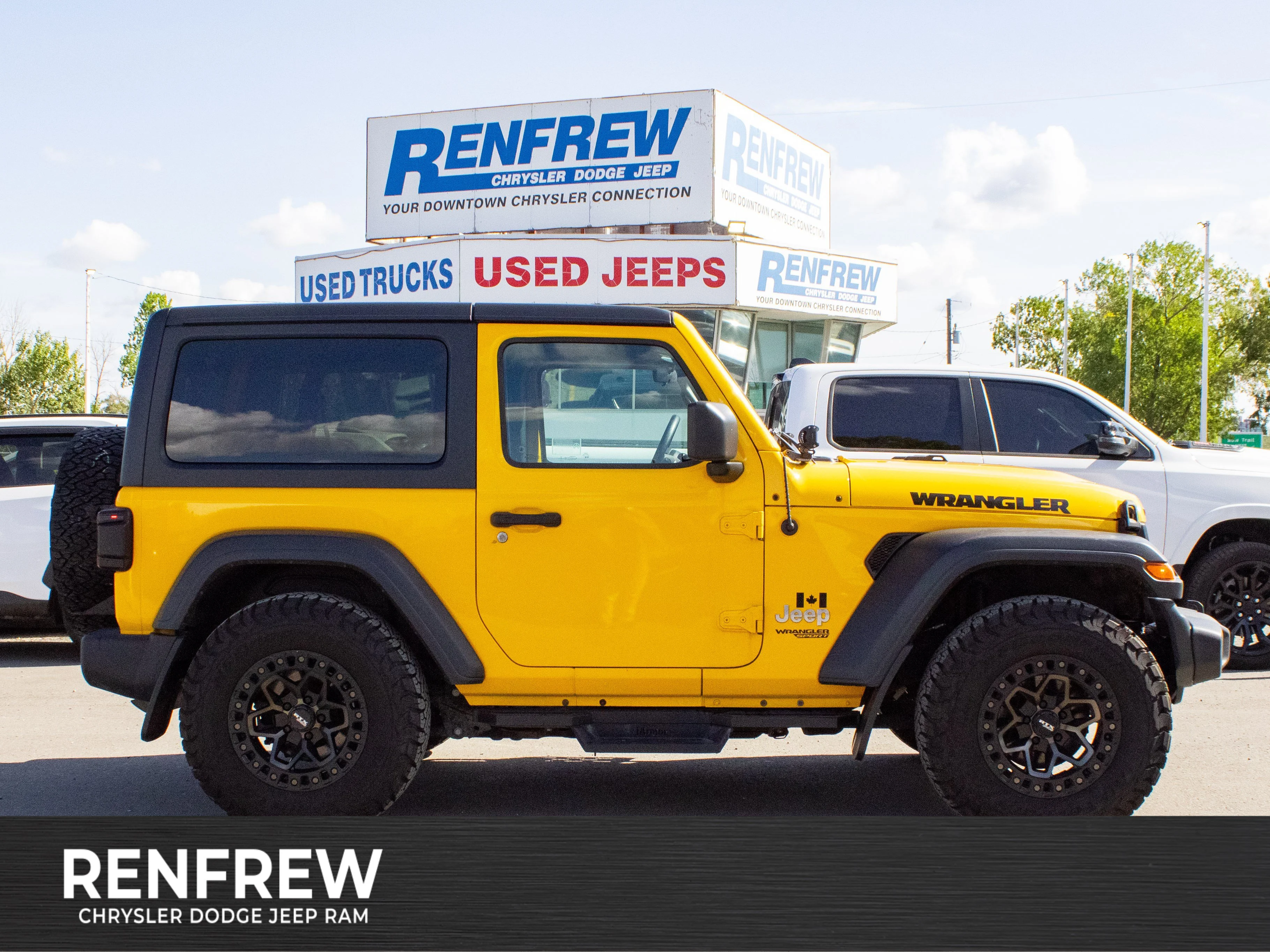 Used 2019 hellayella Jeep Sport* | RTX Wheels | iArmor Rocker Guards | Shark Grille | Light Pods | image 1