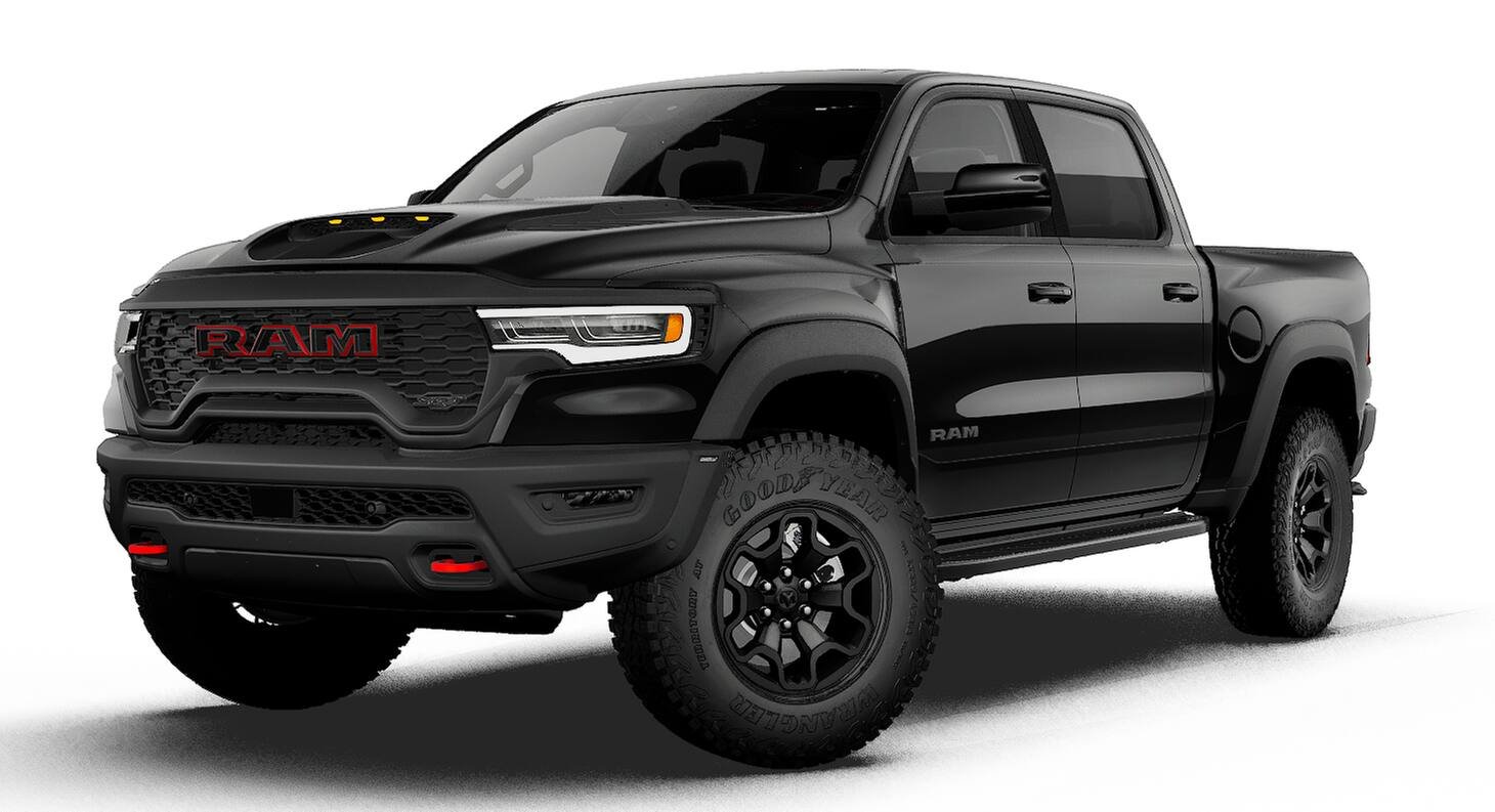 New 2027 Diamond Black Crystal Pearl-Coat Exterior Paint RAM RHO 4x4 Crew Cab 5