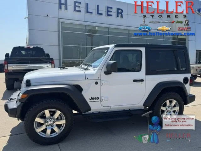 Used 2022 Bright White Clearcoat Jeep Sport image 1