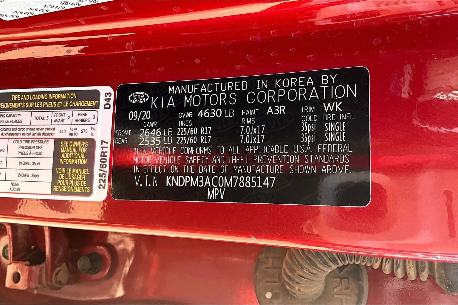 Used 2021 Hyper Red Kia LX image 35