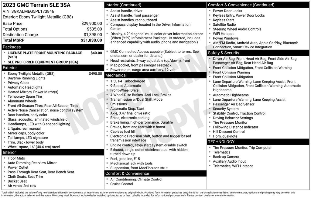Used 2023 Black GMC SLE image 11