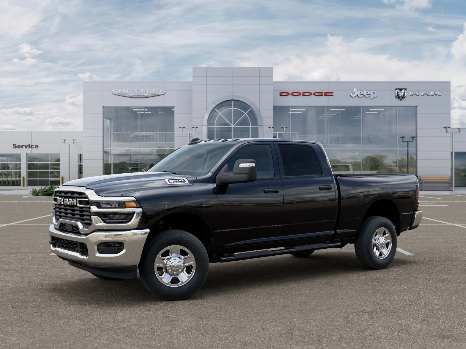 New 2026 Diamond Black Crystal Pearl-Coat Exterior Paint RAM Tradesman image 30