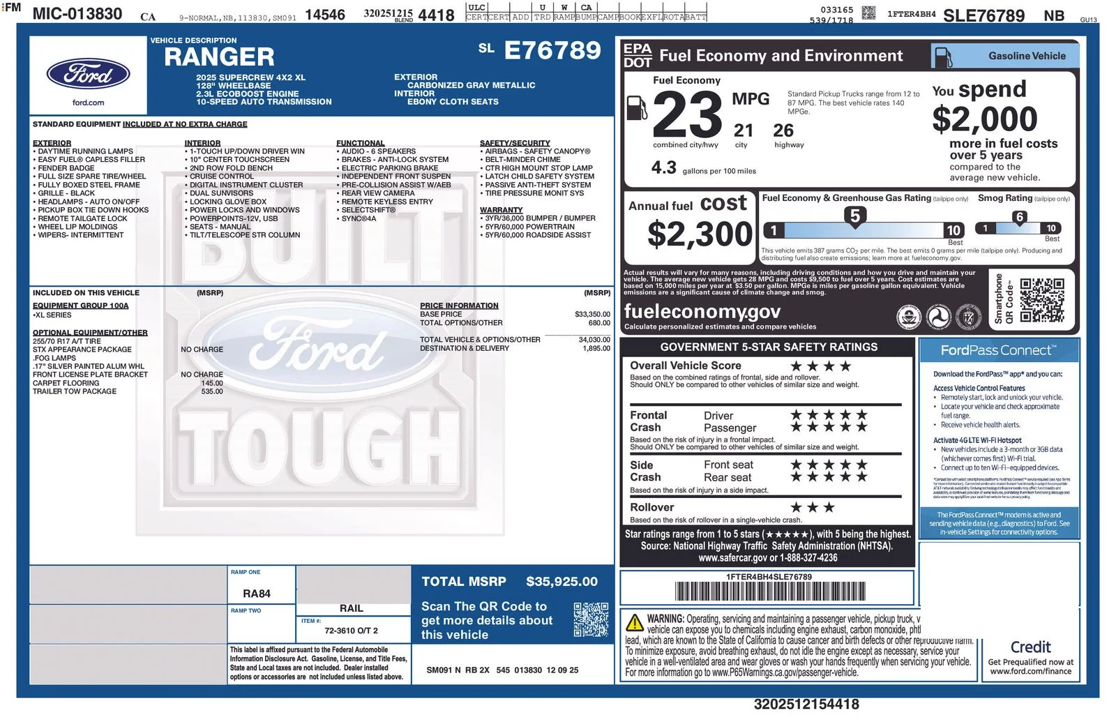 New 2025 Carbonized Gray Metallic Ford XL image 33