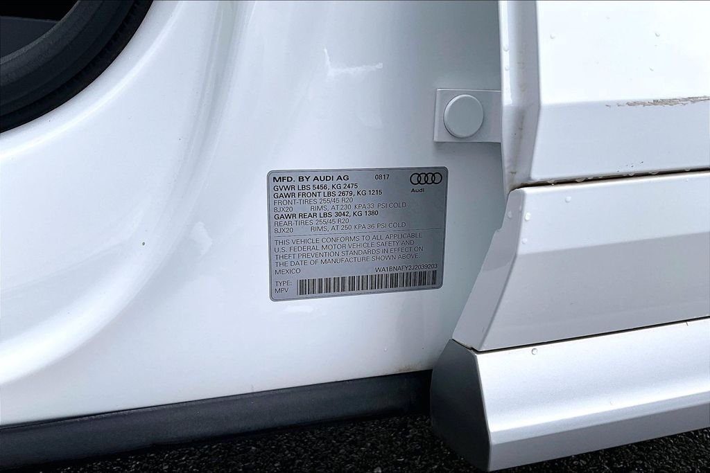 Used 2018 White Audi 2.0T Premium Plus image 31