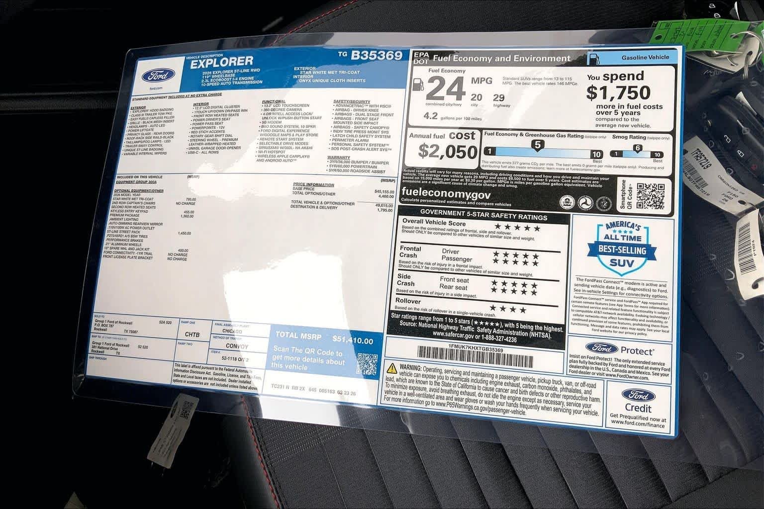 New 2026 Star White Metallic Tri-Coat Ford ST-Line image 18