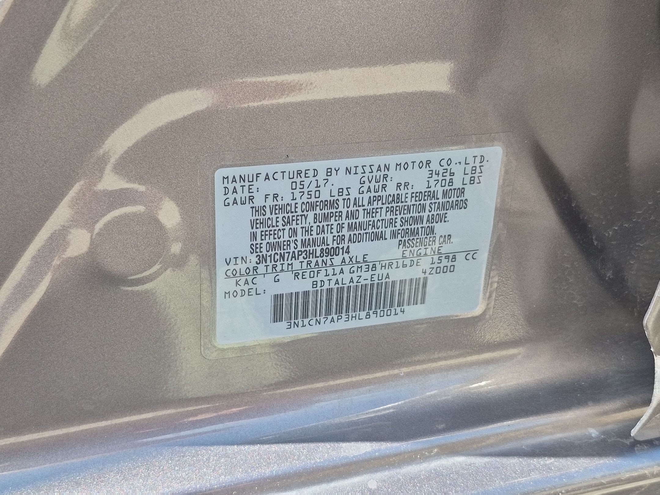 Used 2017 Titanium Nissan S Plus image 30