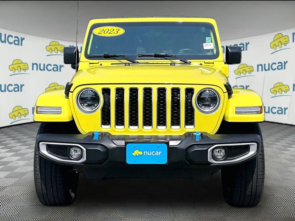 Used 2023 Yellow Jeep Sahara 4xe image 2