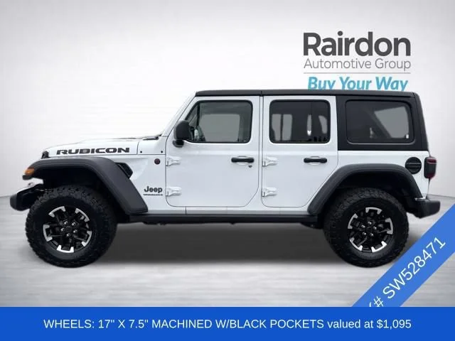 Used 2025 Bright White Clearcoat Jeep Rubicon image 4
