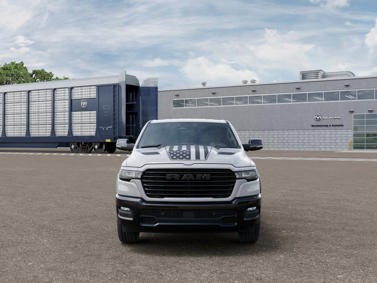 New 2026 Bright White Clear-Coat Exterior Paint RAM Laramie image 7