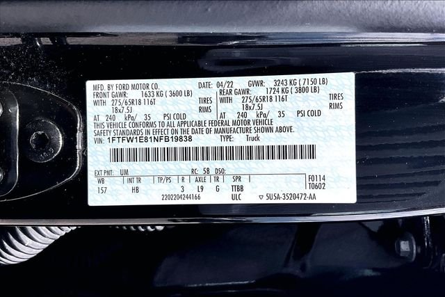 Used 2022 Black Ford Lariat image 29