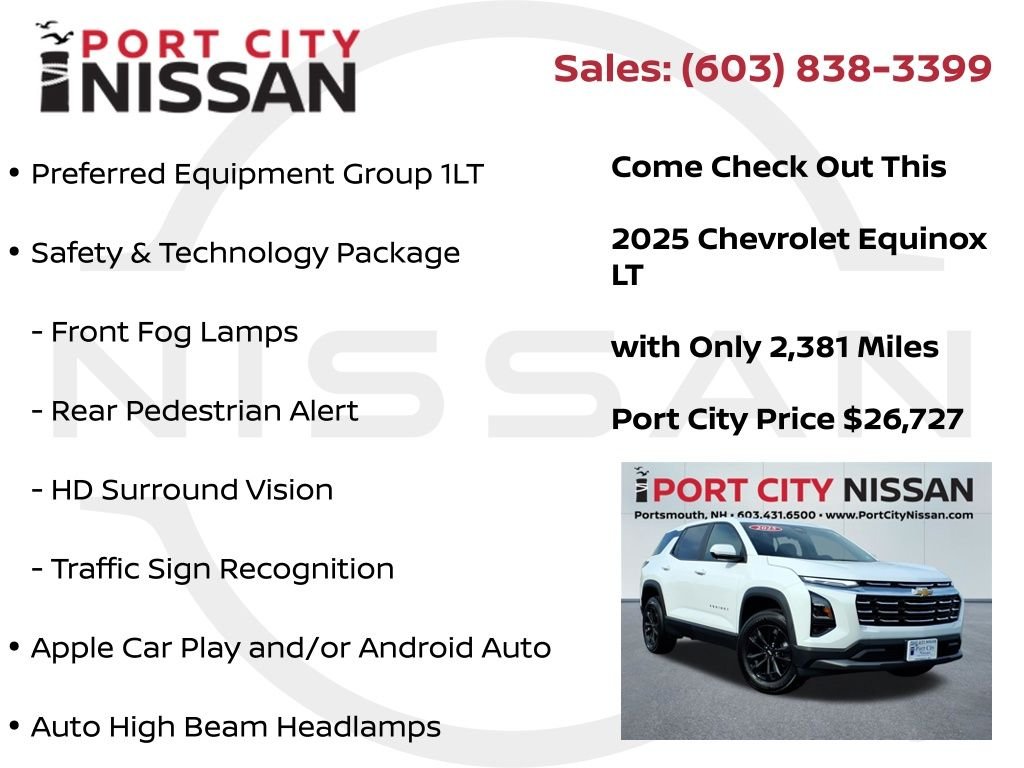 Used 2025 Summit White Chevrolet LT W/SAFETY & TECHNOLOGY PKG image 8