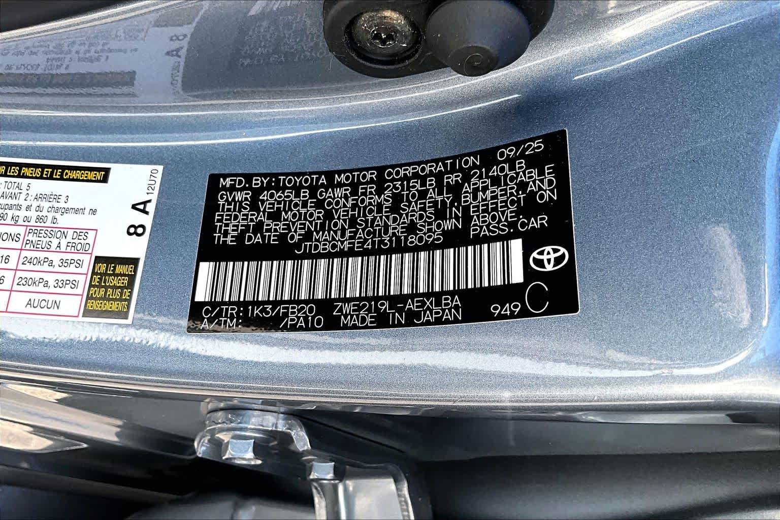 Used 2026 Celestite Toyota Hybrid LE image 34