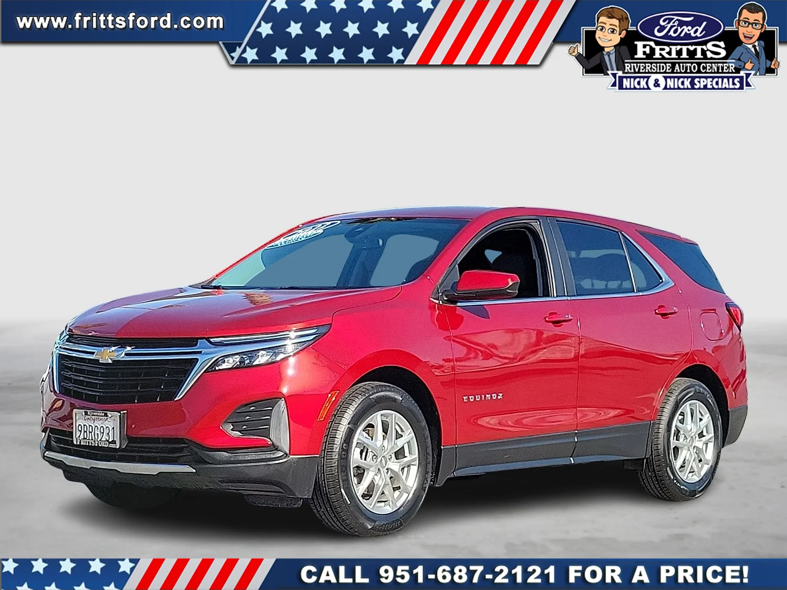 Certified Used 2022 Cherry Red Chevrolet FWD LT image 1