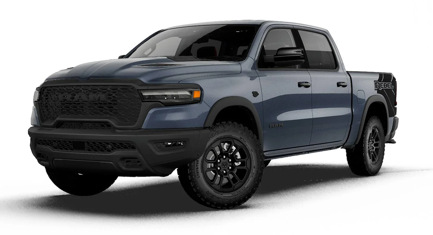 New 2027 Forged Blue Metallic Exterior Paint RAM Rebel image 1