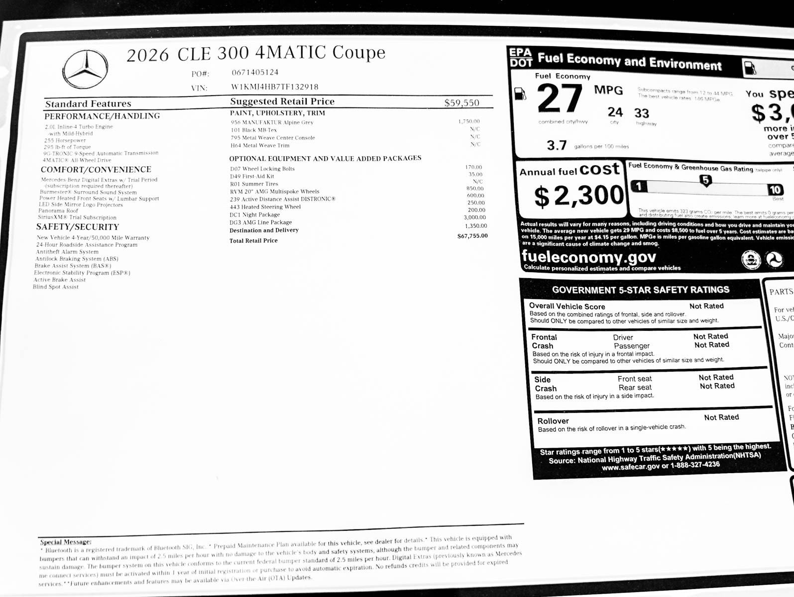 New 2026 MANUFAKTUR Alpine Grey Mercedes-Benz CLE 300 image 22