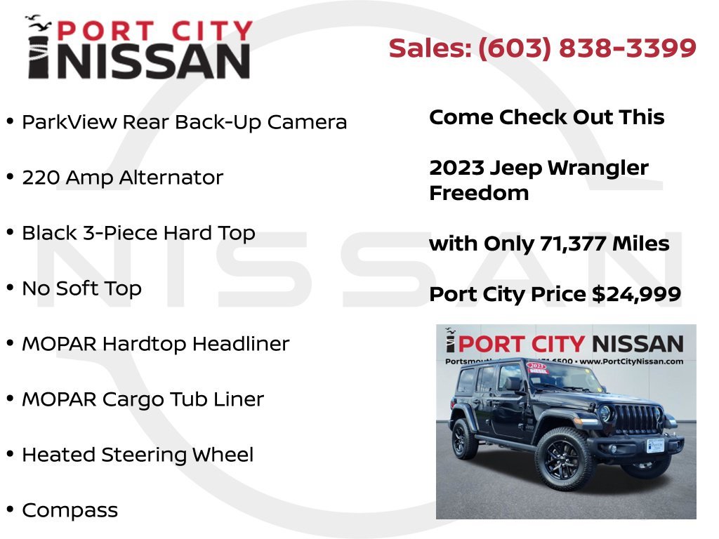 Used 2023 Black Clearcoat Jeep Sport S freedom edition *diesel w/$19,865 in factory options!*  image 27