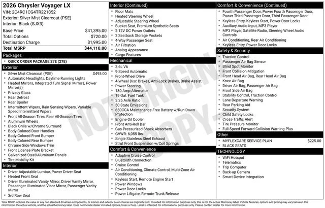 New 2026 Silver Mist Clear-Coat Exterior Paint Chrysler LX image 28