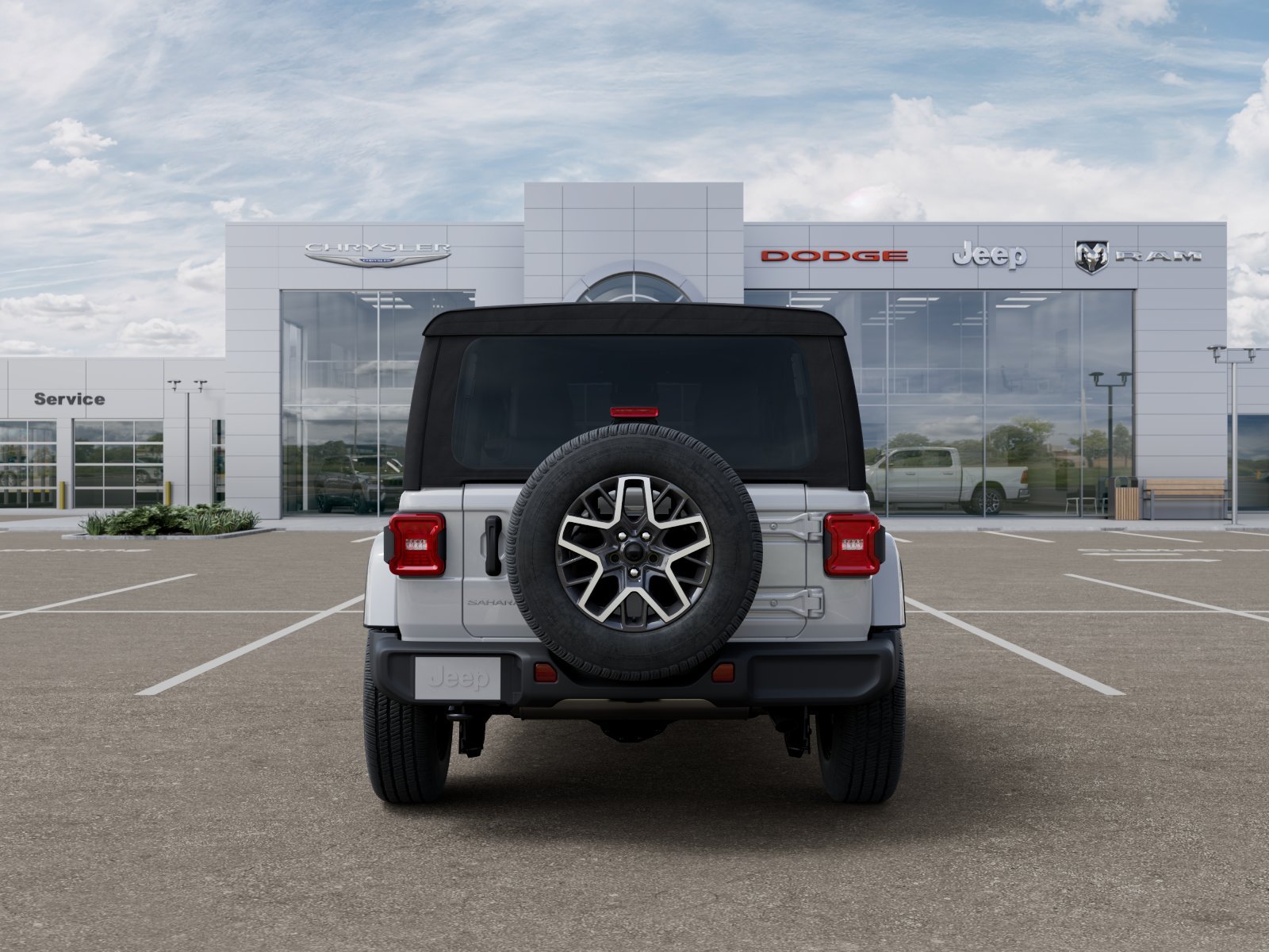 New 2025 Bright White Clear-Coat Exterior Paint Jeep Sahara image 26