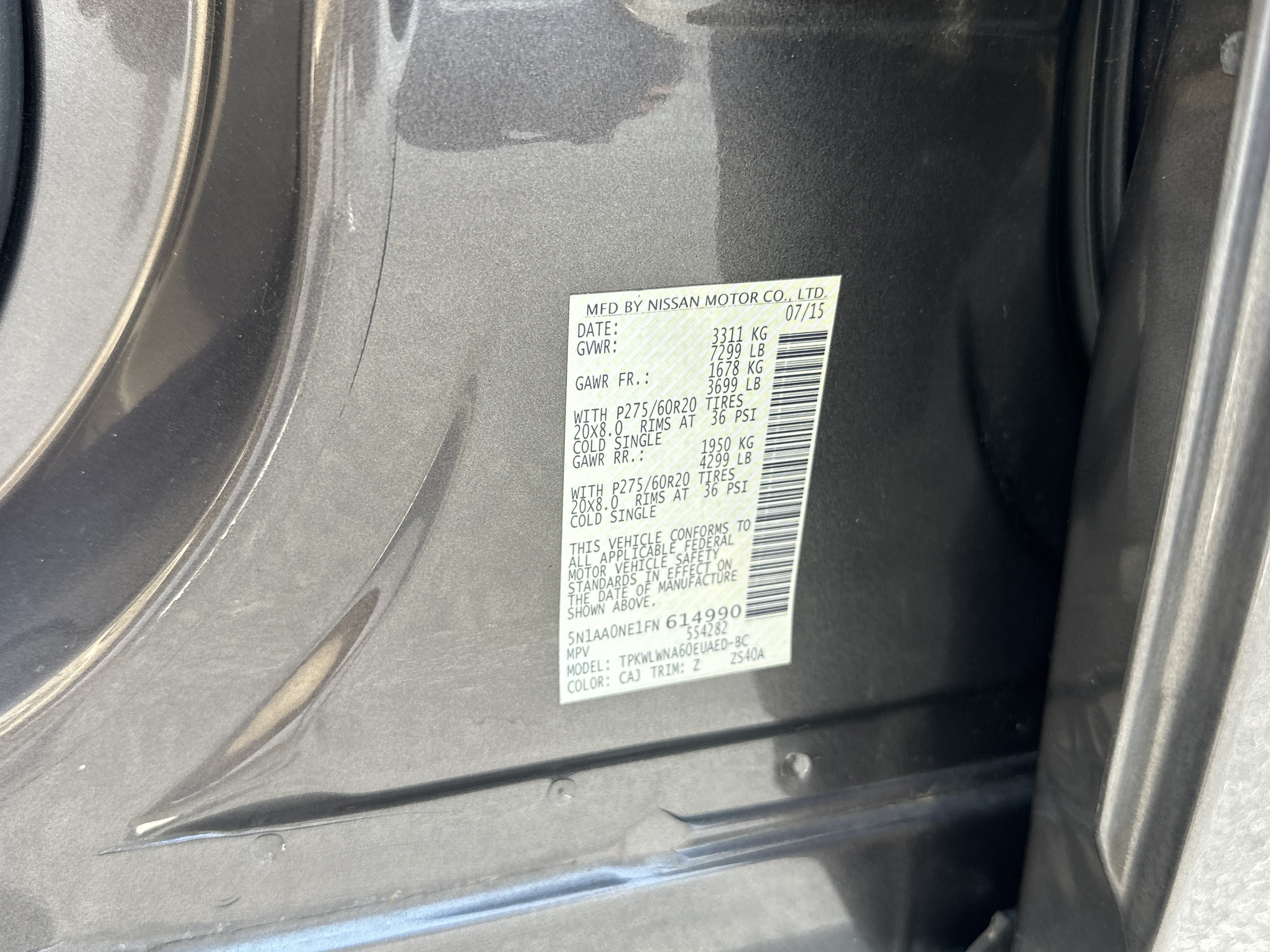 Used 2015 Java Metallic Nissan Platinum image 31